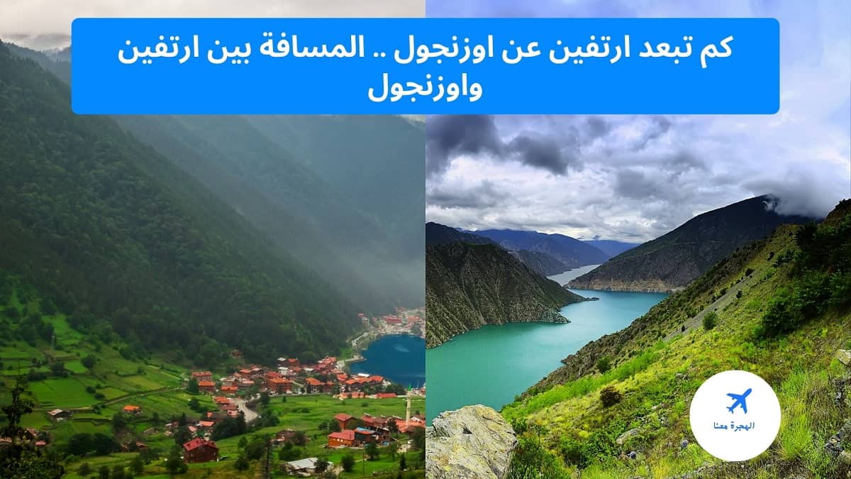 كم تبعد ارتفين عن اوزنجول