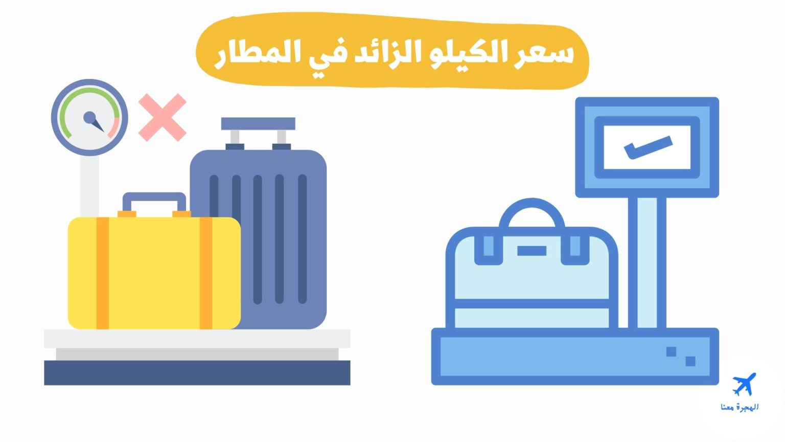 سعر الكيلو الزائد في المطار